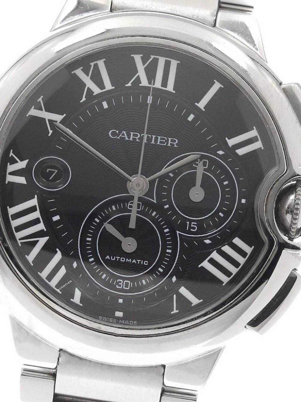 CARTIER Baron Blue LM W6920025 Chronograph Gray Dial Automatic Men's_948454